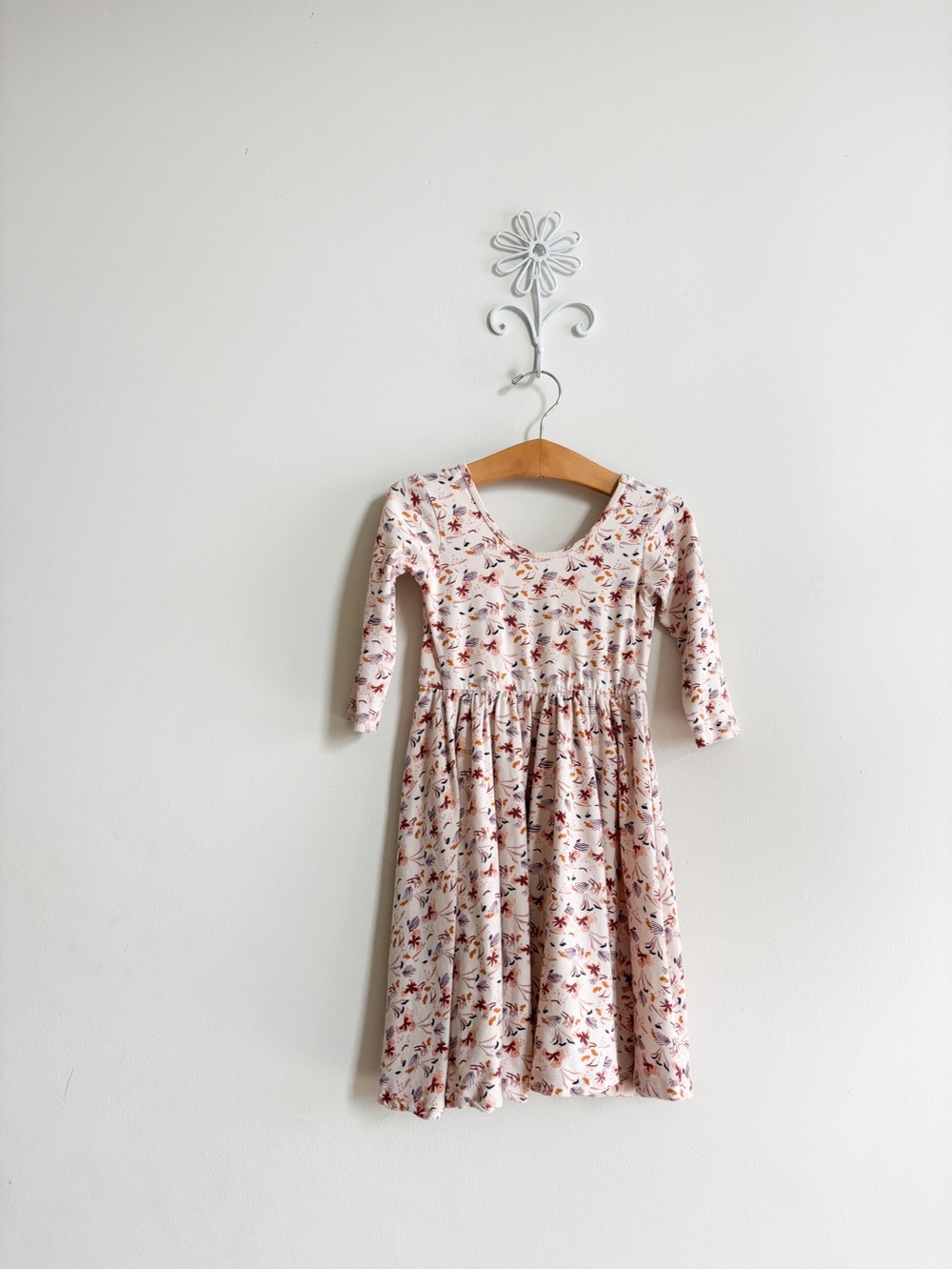 Alice & Ames Retired Cream Floral Twirl Dress